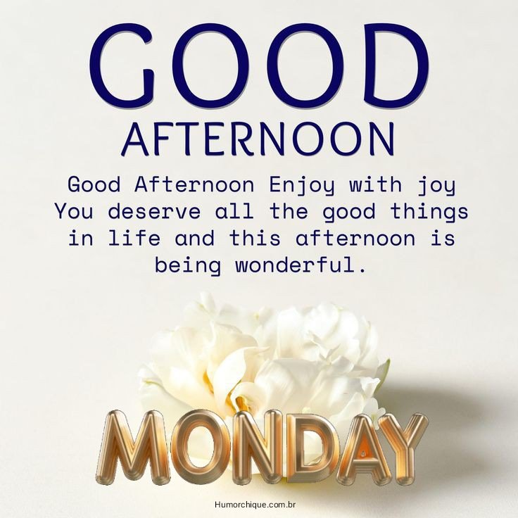 Good afternoon Monday to share with affection